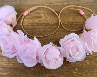 Rose Flower Crown Headband for Boho Weddings, Mexican Bridal  display picture 2