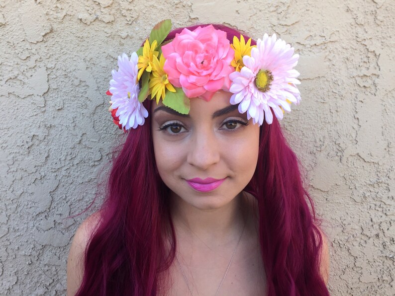 Snapchat Filter Flower Crown Flower Headband Flower Hair Etsy