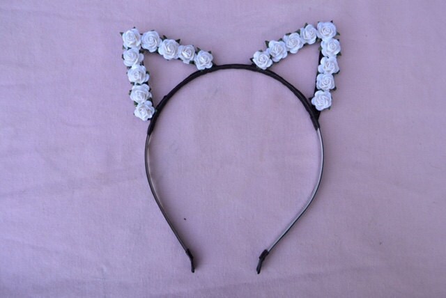 Fasce Per Orecchie Con Paillettes A Forma Di Gatto - Decorazione Per Capelli, Per Feste, Natale, Halloween, Colore Rosso-rosa