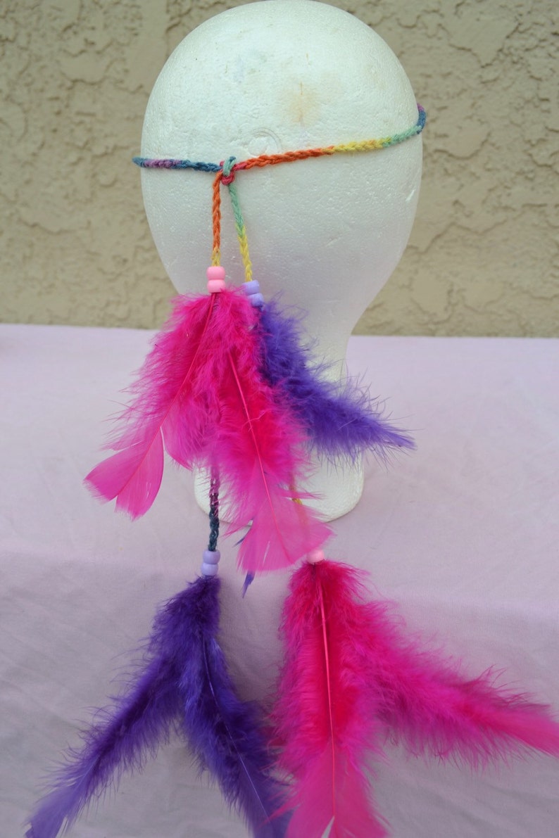 Pink Feather Hairband main image 1