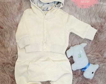 Baby | Kinder | College Jacke | Baby Jacke | Herbst-Frühling | Gr.50/56 und Gr.64/68 | uni | beige