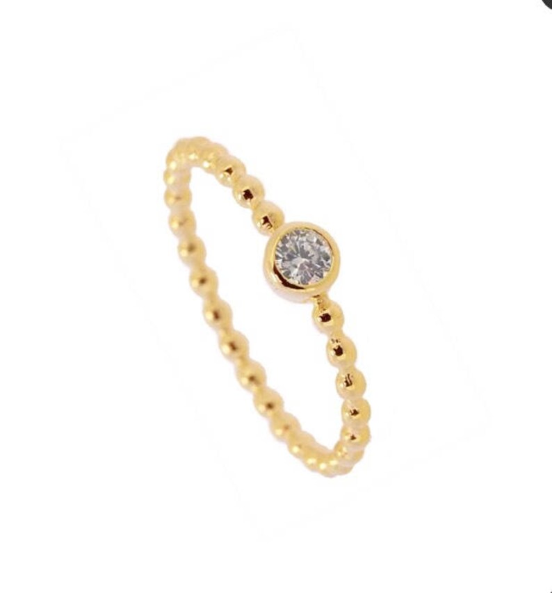 Sterling Silver Ring and Zirconia N 3