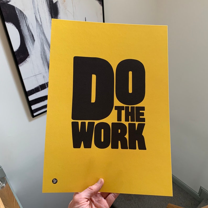 Do the Work, Motivational Wall Art, Typography Print, Typography Wall ...