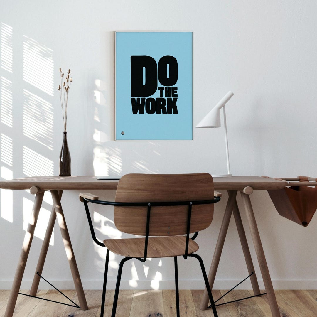 Do the Work | Typographic Wall Art Print | Motivational Office Print ...
