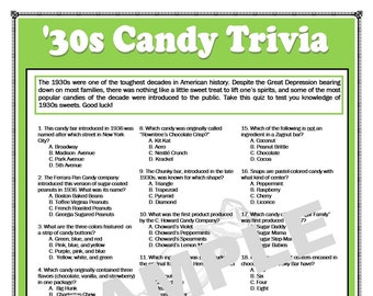 1950s Sweet Trivia Printable Match 1950s Trivia Sweet Etsy image regarding 1950 Trivia Questions and Answers Printable identify 1950s Sweet Trivia Printable Recreation 1950s Trivia Sweet Etsy