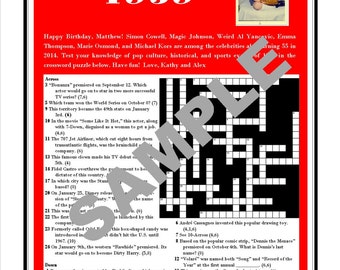 crossword puzzle etsy
