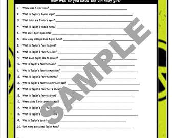 birthday game etsy