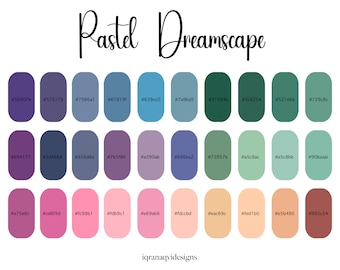 Pastel Dreamscape Procreate Paleta de colores / paleta procreada/ iPad Pro/Paleta de pintura/Muestras de color/Muestras Procreate