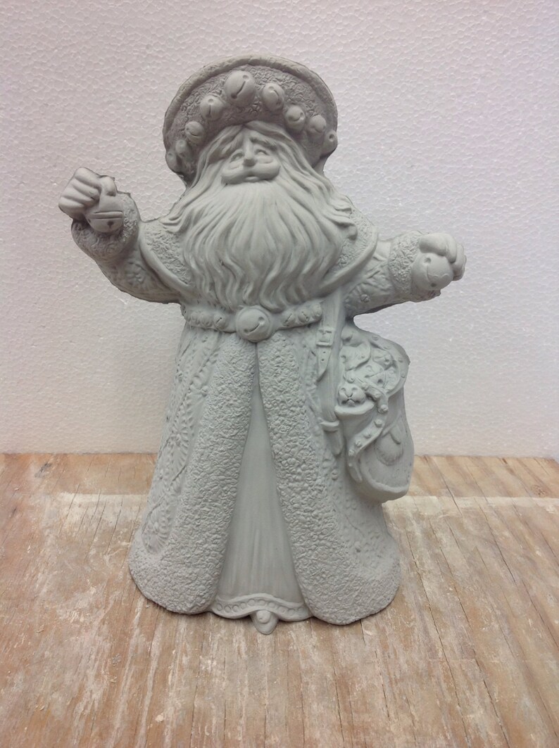 Ceramic Bisque Jingle Bells Santa Gare 3123 Ready to Paint Etsy