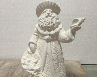 Ceramic Bisque Seashell Santa Claus Gare Ready To Paint