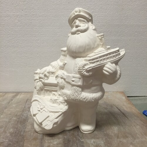 Ceramic Bisque Farmer Santa Claus Nowell Ready to Paint Etsy