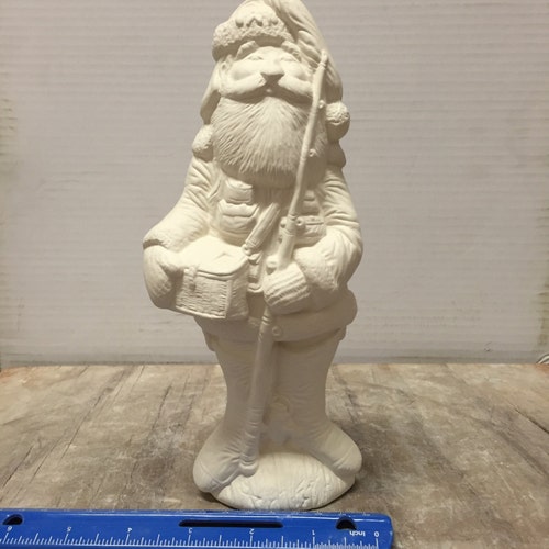 Ceramic Bisque Motorcycle Santa Claus Nowell Ready to Paint Etsy