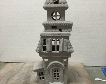 Ceramic Bisque Haunted Mansion Ready to Paint Clay Magic