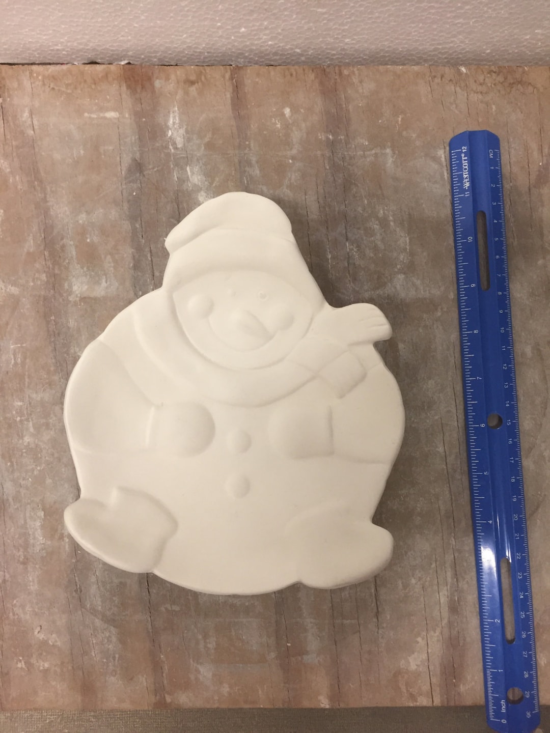 Ceramic Bisque Snowman Dish Ready to Paint Etsy