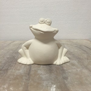Ceramic Bisque Gangbuster Frog Ready to Paint