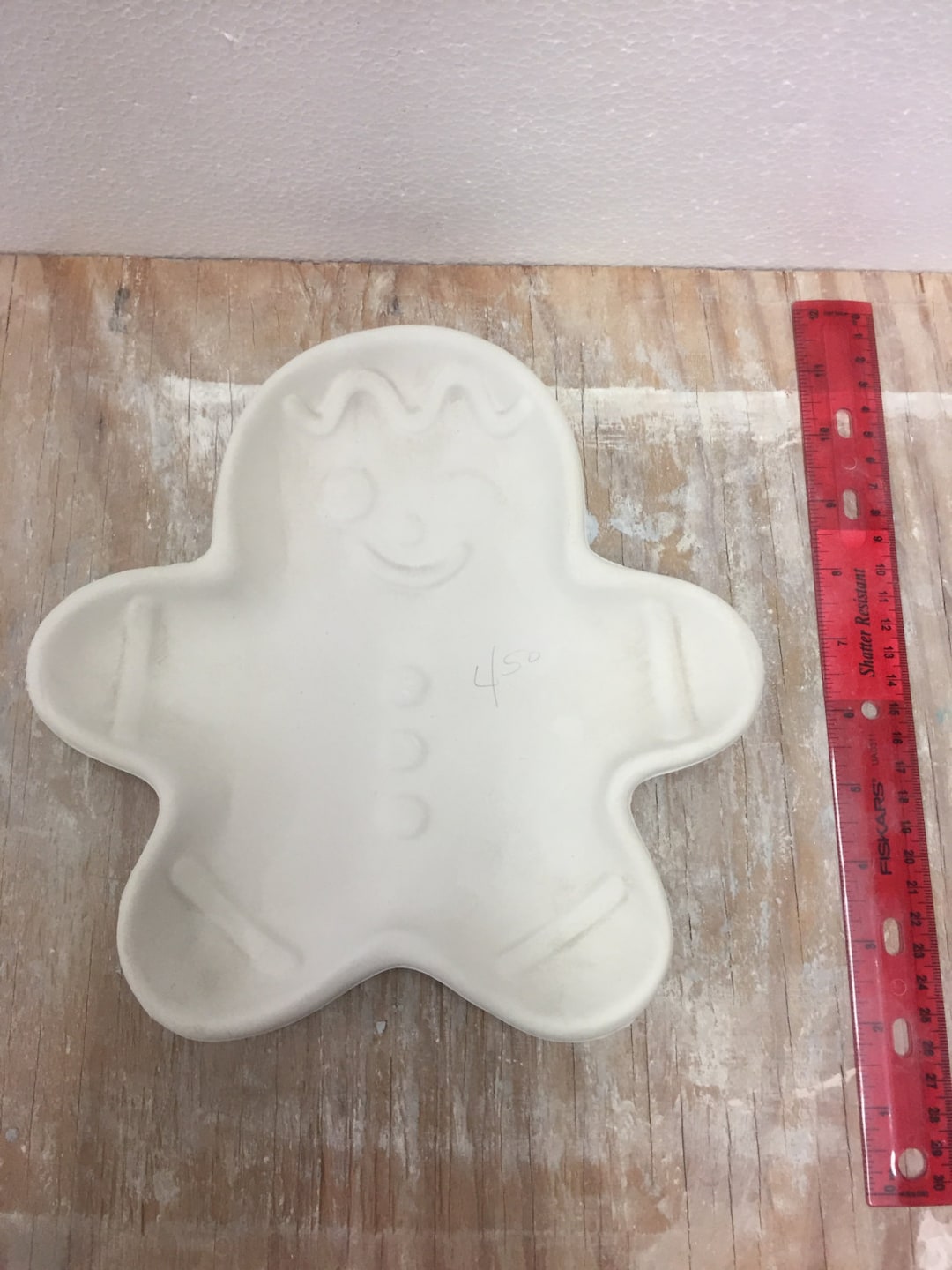 Ceramic Bisque Gingerbread Plate Ready to Paint Etsy