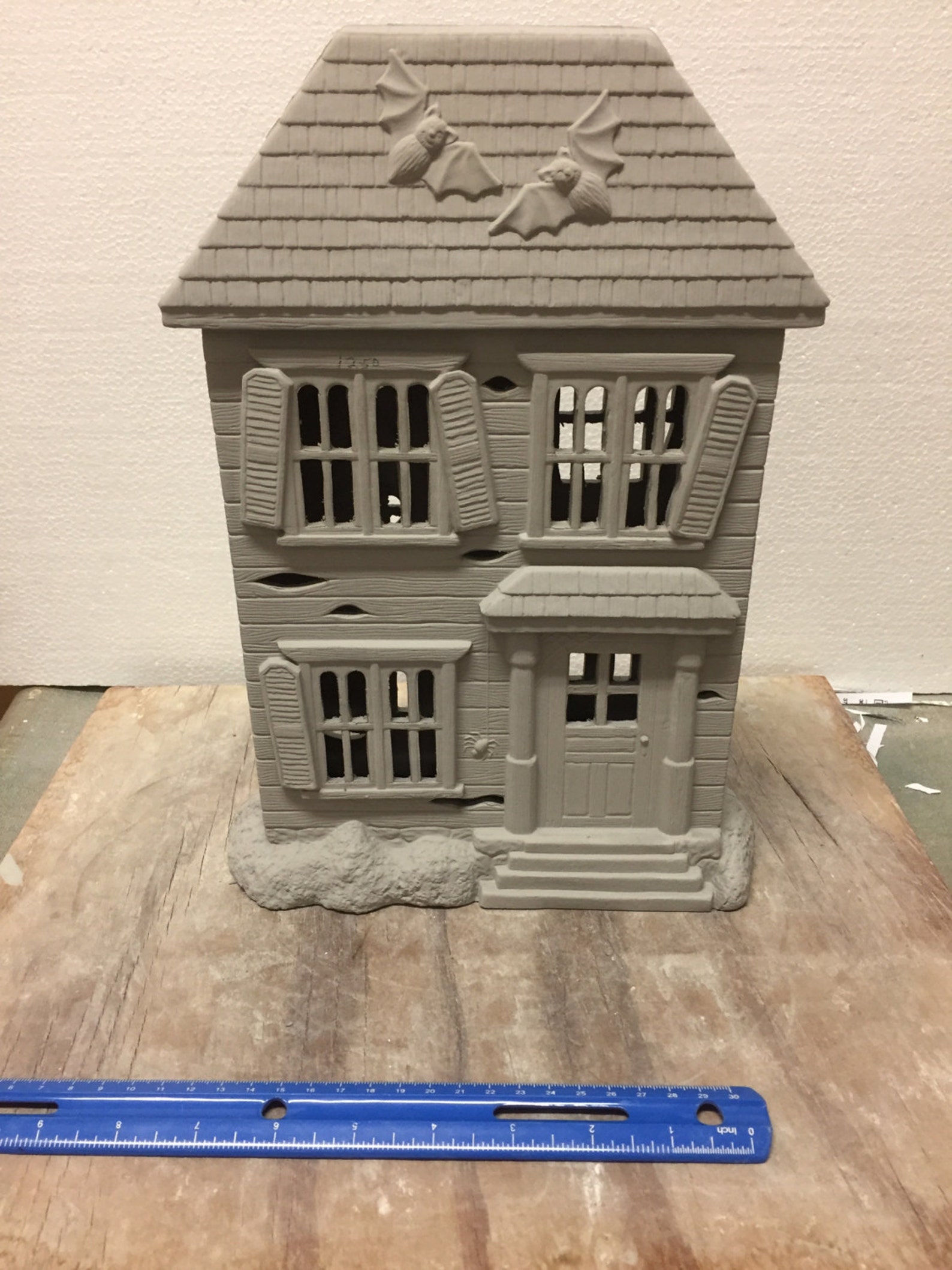 Ceramic Bisque Haunted House Ready to Paint Donna's Molds Etsy