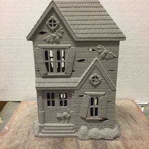 Ceramic Bisque Haunted House Ready to Paint Donna's Molds image 1