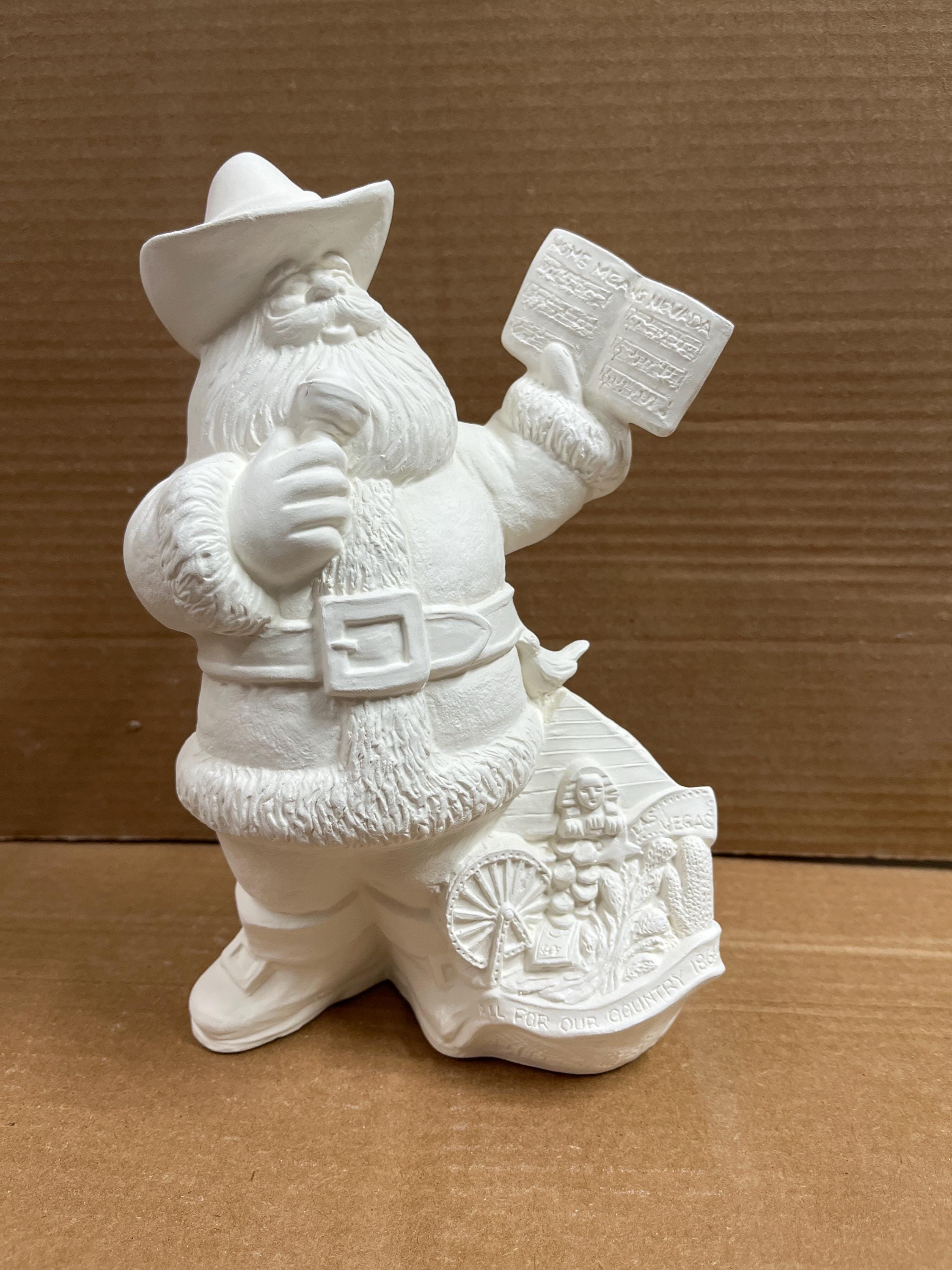 Ceramic Bisque Nevada State Santa Claus Gare Mold Ready to Paint