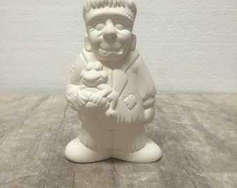 Ceramic Bisque Gangbuster Frankie Frankenstein Ready to Paint