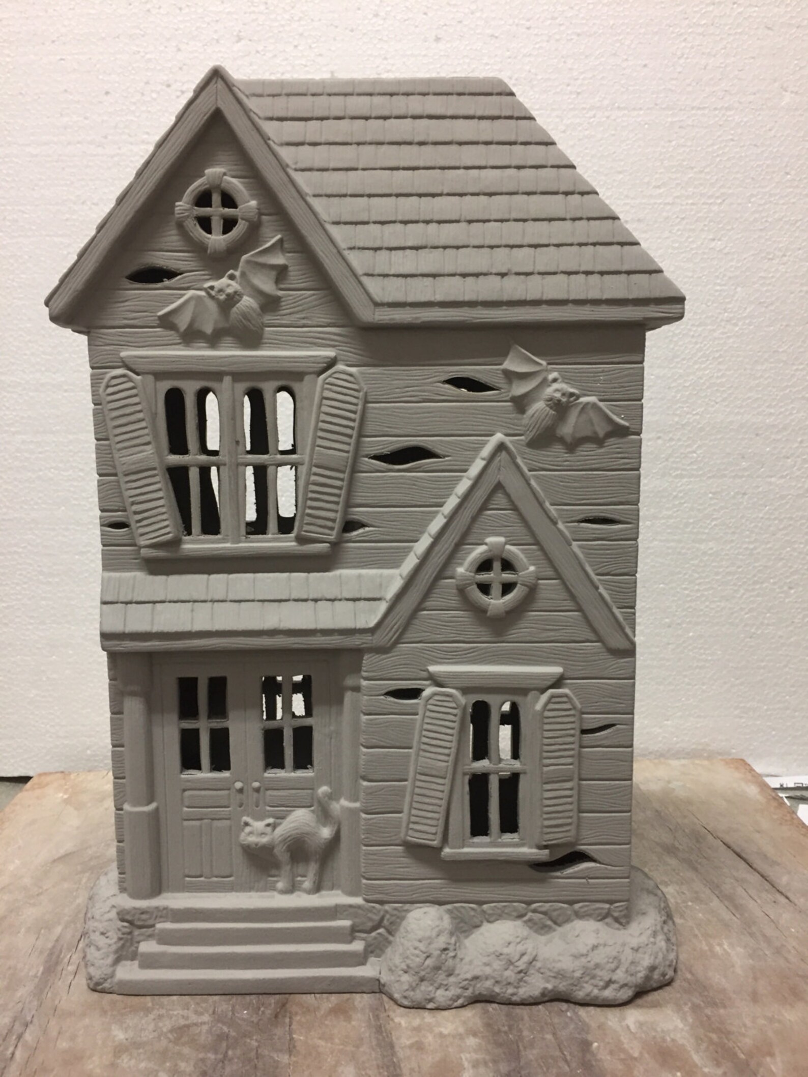 Ceramic Bisque Haunted House Ready to Paint Donna's Molds Etsy