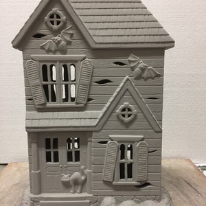 Ceramic Bisque Haunted House Ready to Paint Donna's Molds image 2