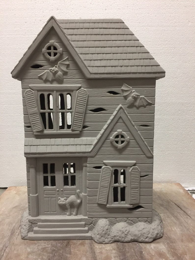 Ceramic Bisque Haunted House Ready to Paint Donna's Molds image 2