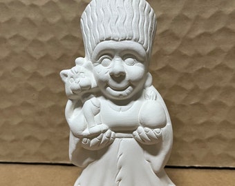 Mrs Frankie ceramic bisque ready to paint