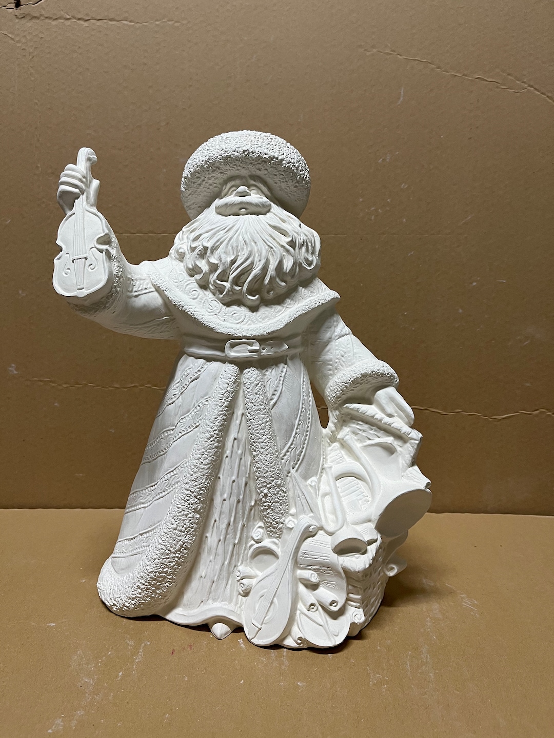 Figurine Bisque Céramique à Peindre, Père Noël Montagne, LLBELL, USA, 2022