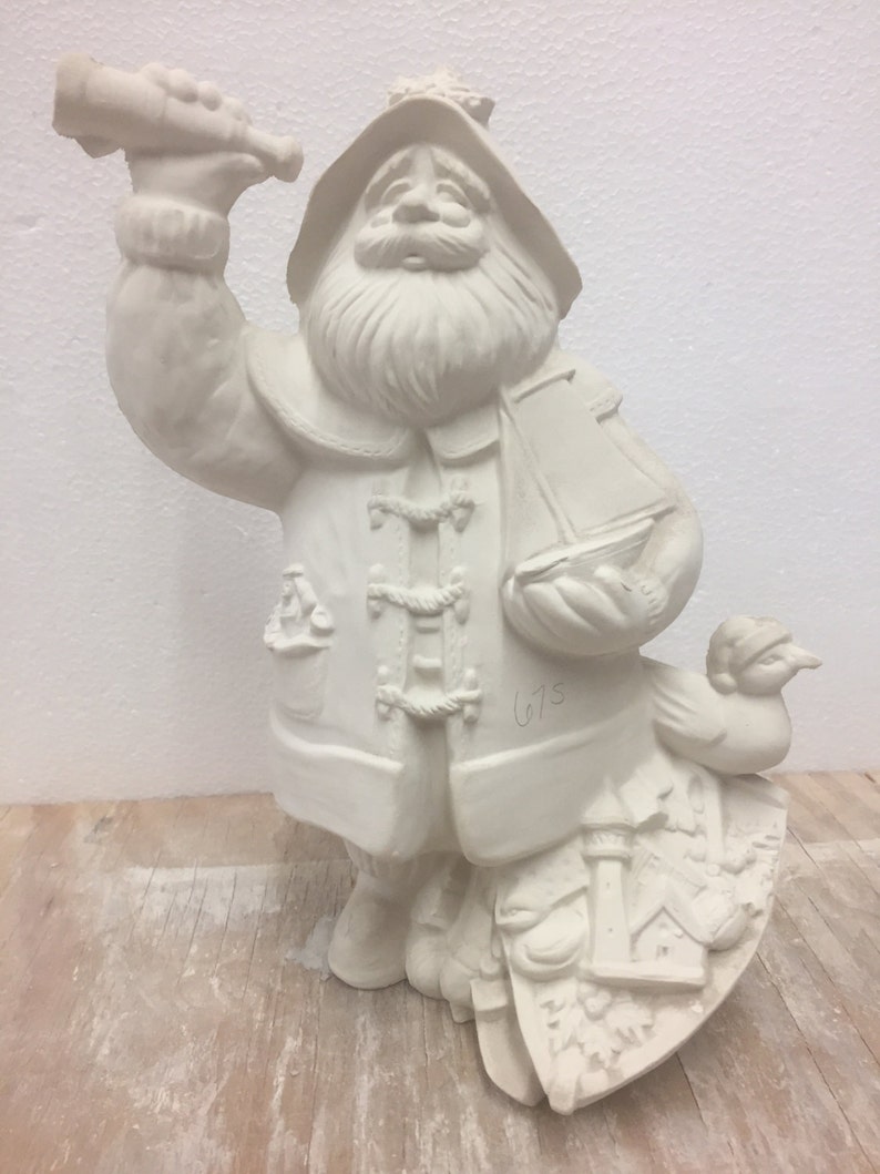 Ceramic Bisque Nautical Santa Gare 2796 Ready to Paint Etsy