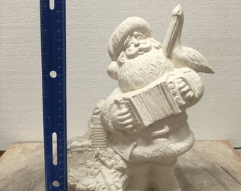 Ceramic Bisque Louisiana State Santa Claus Gare Ready To Paint