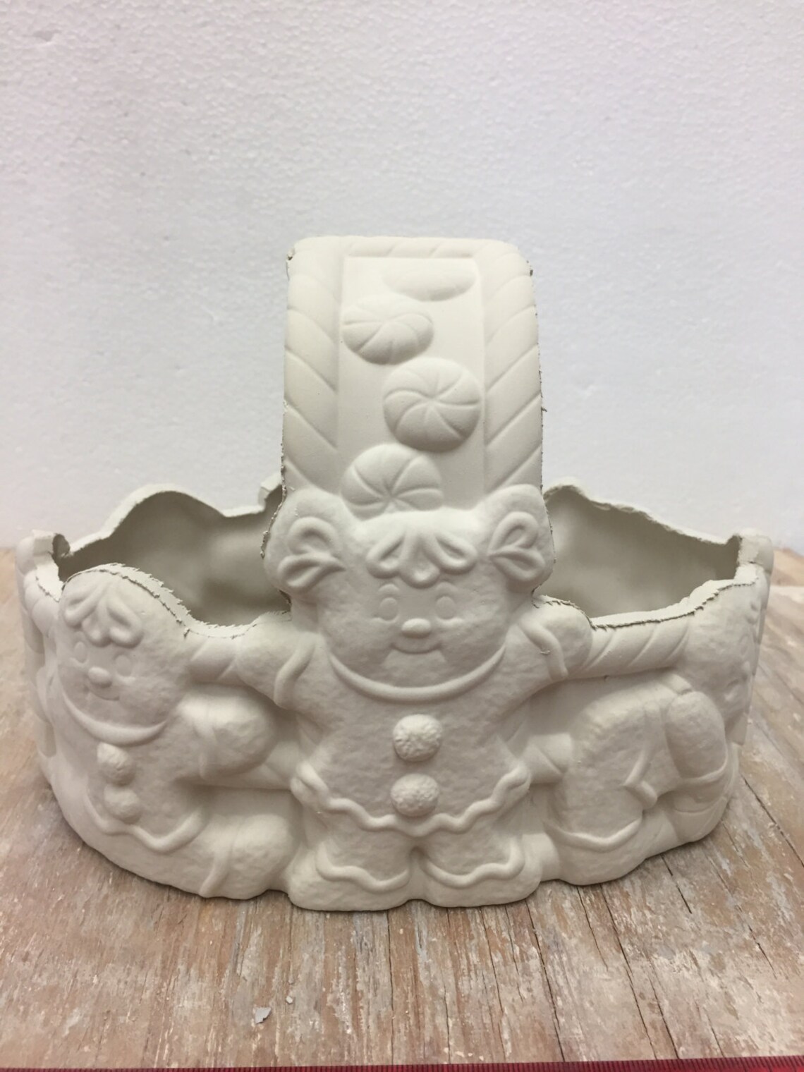 Ceramic Bisque Gingerbread Basket Ready To Paint Etsy