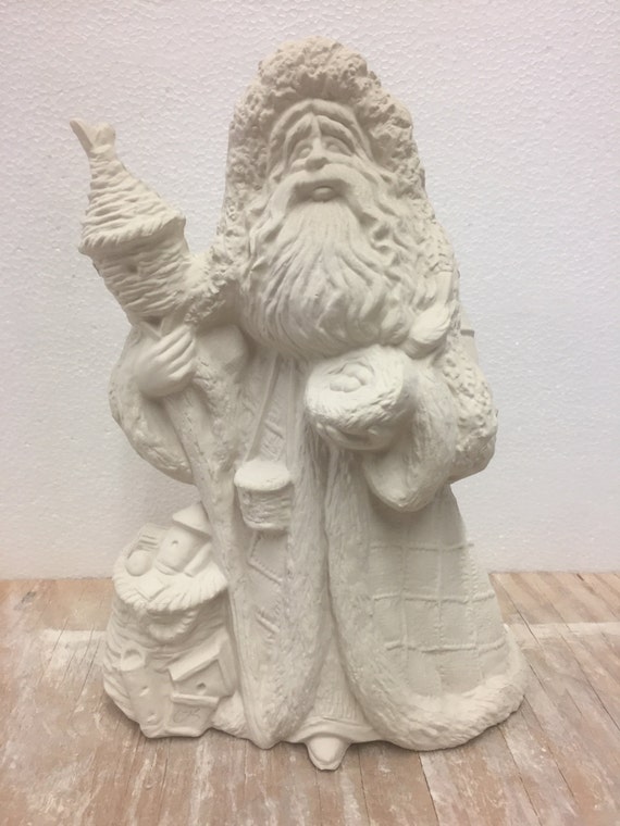Craft Supplies Nesting Santas Ready to Paint Ceramic Bisque Hand
