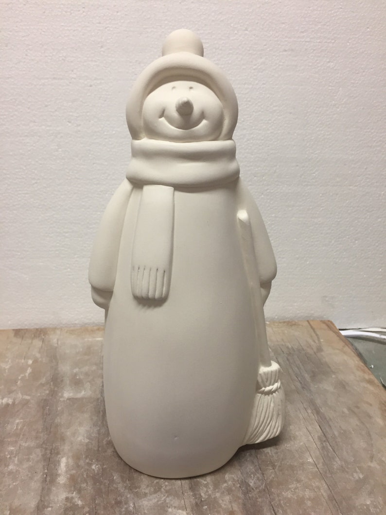 Ceramic Bisque 12 Pottery Snowman Ready to Paint Etsy