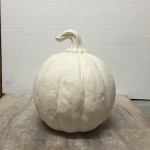 Ceramic Bisque Large Realistic Pumpkin Ready to Paint