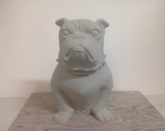 Ceramic Bisque Bulldog Cookie Jar