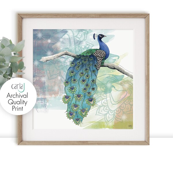 Peacock Wall Decor Etsy