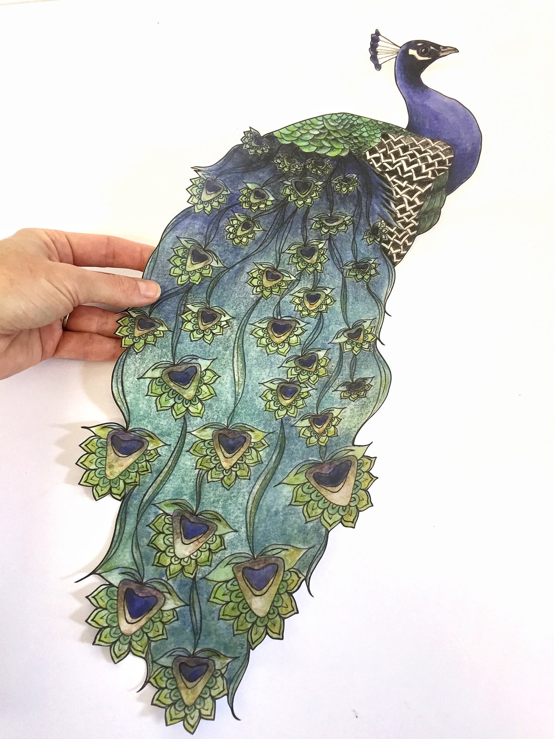 Peacock Wall Decal Large Peacock Sticker Peacock Decor Bird Etsy New