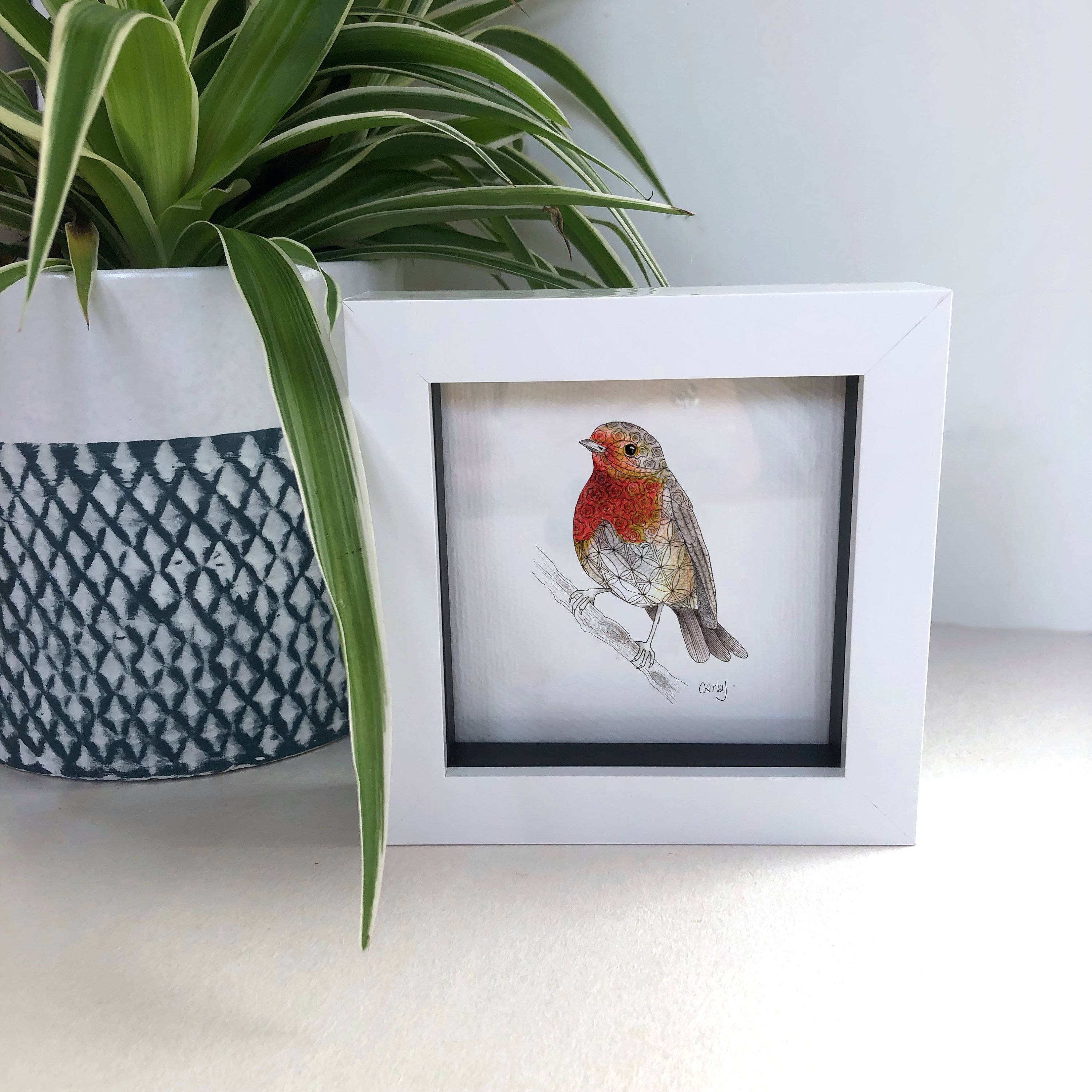 Tiny Bird Print Mini Gifts Tiny Framed Art Small Framed Etsy UK