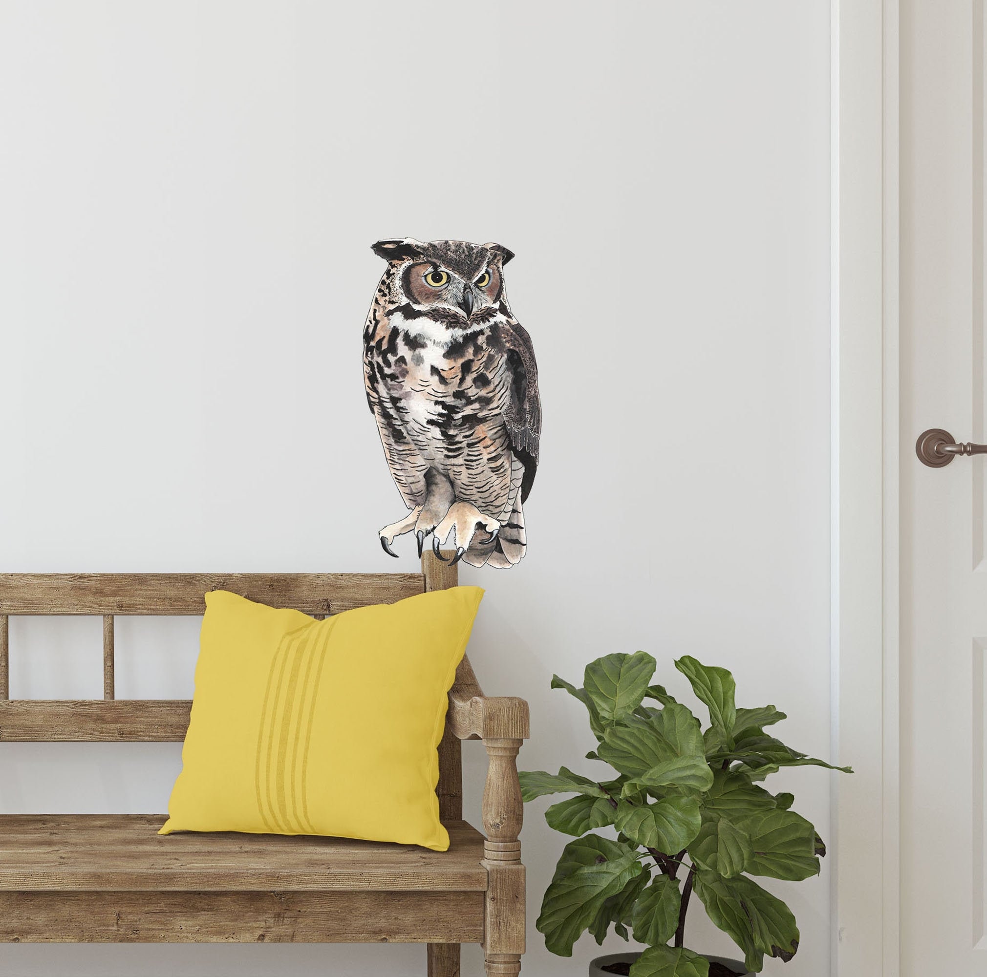 Large Owl Wall Decal Vinyl Wall Sticker Owl Lover Gift Etsy UK