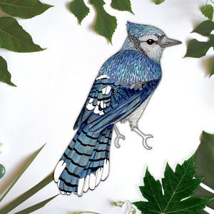Bird Stickers, Blue Jay, Bird Decal, Bird Vinyl Sticker, Bird Decals Wall Sticker, Wall Stickers Animal, Nature Wall Decal