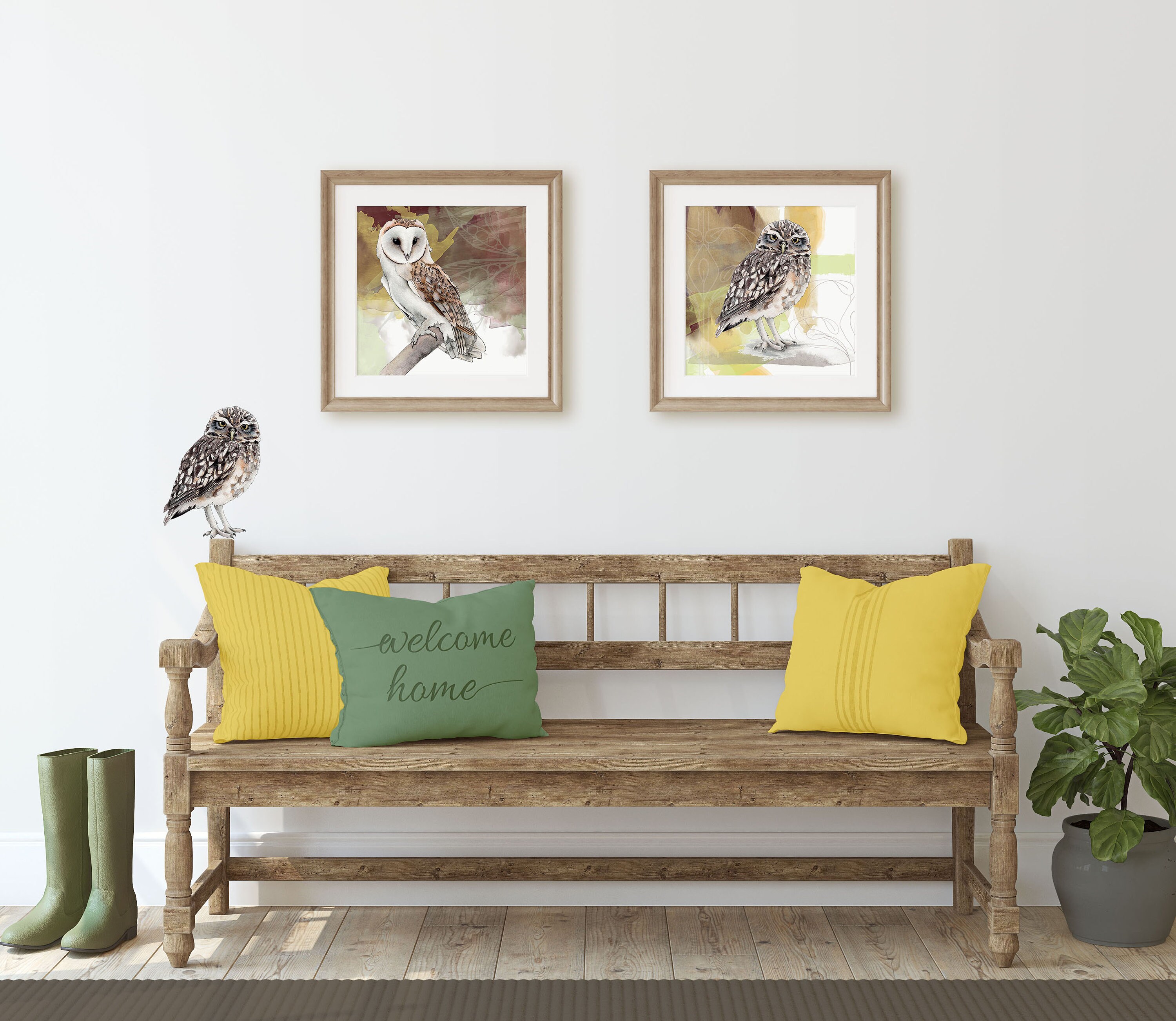 Owl Wall Decal, Owl Vinyl Wall Sticker, Owl Gifts, Nature Vinyl Wall ...