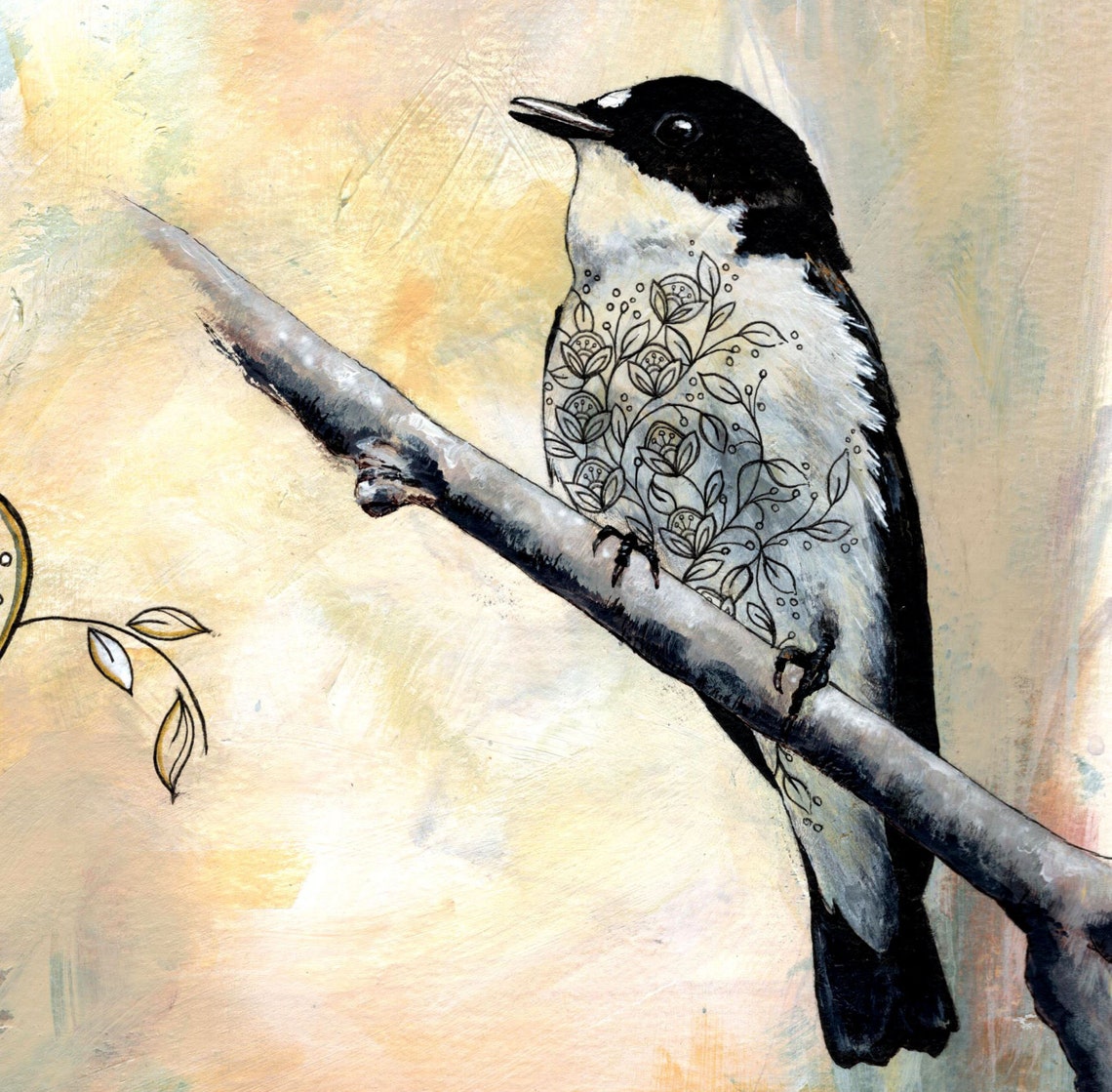 Bird Artwork Limited Edition A3 A4 Art Print Calming Wall Etsy