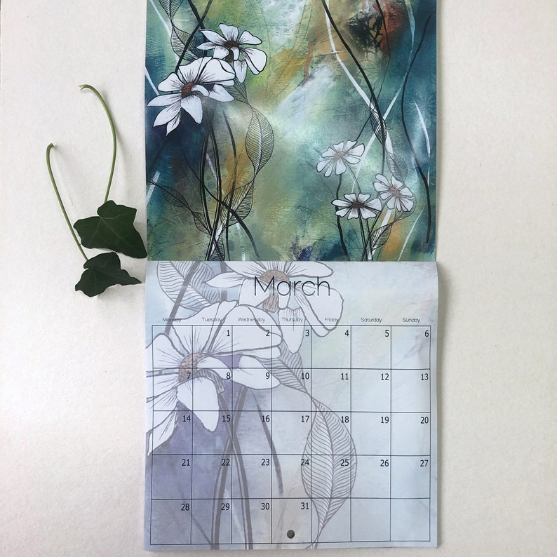 Nature Art Calendar 2022 Bird Calendar Monthly Wall Etsy UK