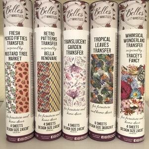 Dixie Belle Transfers - Belles & Whistles - Rub-On Transfer - Choose Design/Style