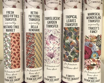 Dixie Belle Transfers - Belles & Whistles - Rub-On Transfer - Choose Design/Style