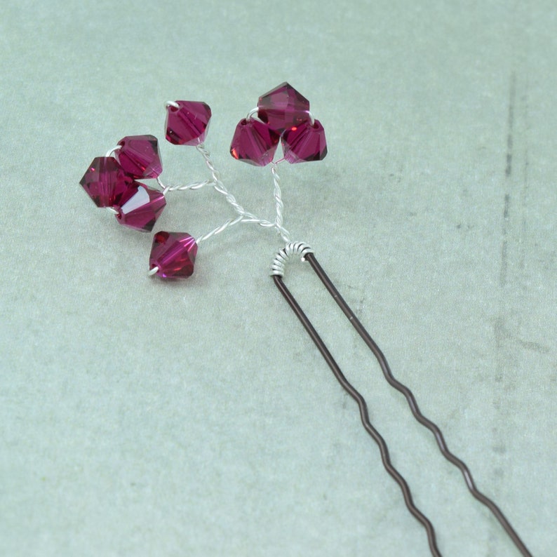 Red Hairpin or Bobbypin Bride or Bridesmaid Hair Hairpins Etsy Australia