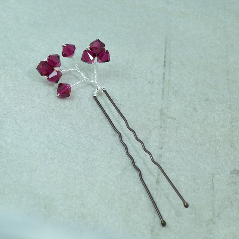Red Hairpin or Bobbypin Bride or Bridesmaid Hair Hairpins Etsy Australia
