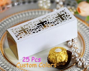 Church Wedding gift box mini candy box Church Party themed chocolate wraps collars long truffle box happy love wedding party deco favor box