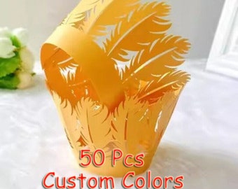 Feather Cupcake Wrapper Stencil feather wraps collars sport party laser cut wrapper badminton pattern sports theme Cupcake Wrapping Paper